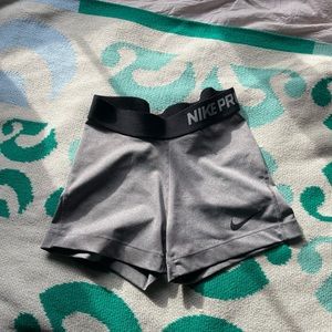 Nike pro grey shorts